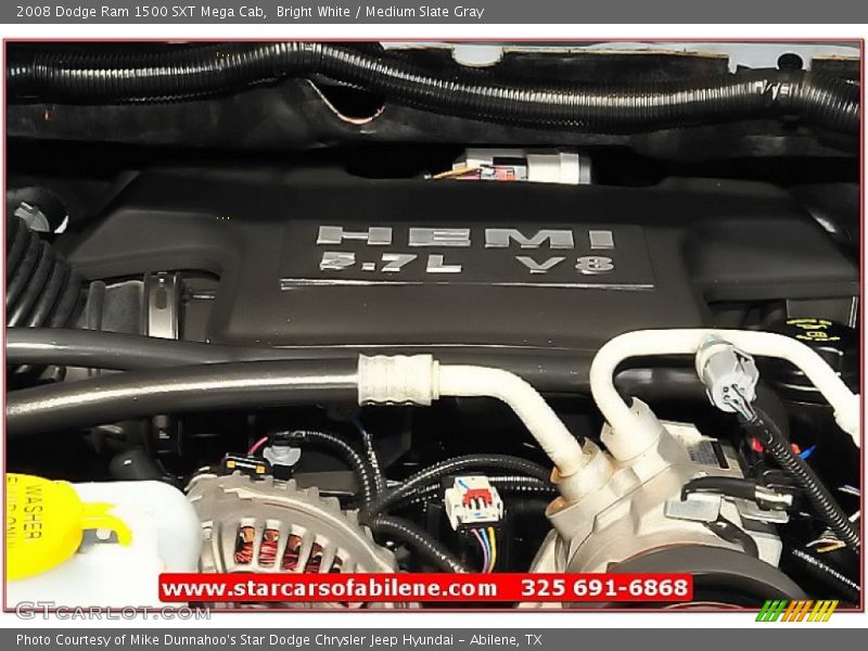 Bright White / Medium Slate Gray 2008 Dodge Ram 1500 SXT Mega Cab