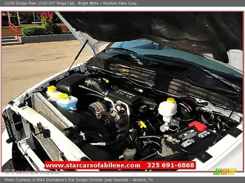 Bright White / Medium Slate Gray 2008 Dodge Ram 1500 SXT Mega Cab