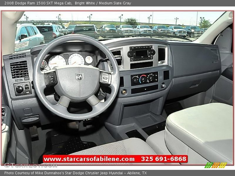 Bright White / Medium Slate Gray 2008 Dodge Ram 1500 SXT Mega Cab
