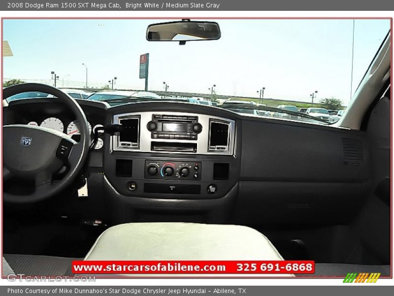 Bright White / Medium Slate Gray 2008 Dodge Ram 1500 SXT Mega Cab