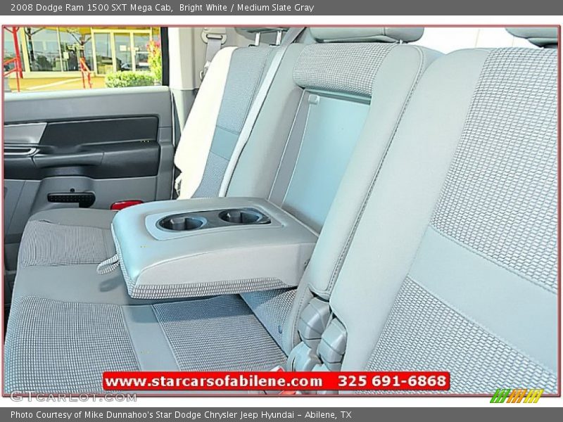 Bright White / Medium Slate Gray 2008 Dodge Ram 1500 SXT Mega Cab