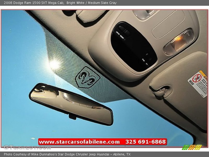 Bright White / Medium Slate Gray 2008 Dodge Ram 1500 SXT Mega Cab
