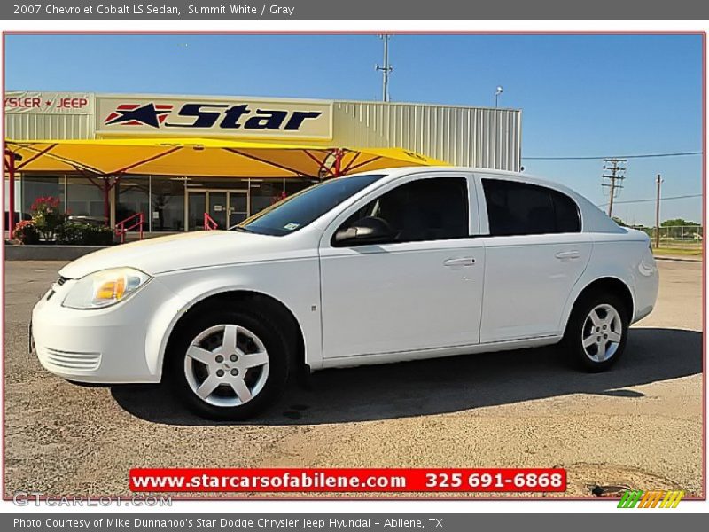 Summit White / Gray 2007 Chevrolet Cobalt LS Sedan