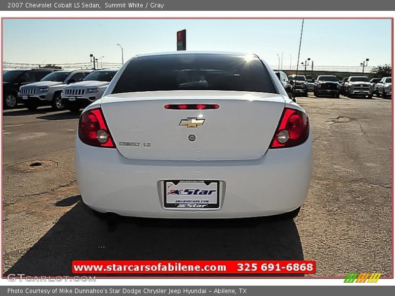 Summit White / Gray 2007 Chevrolet Cobalt LS Sedan