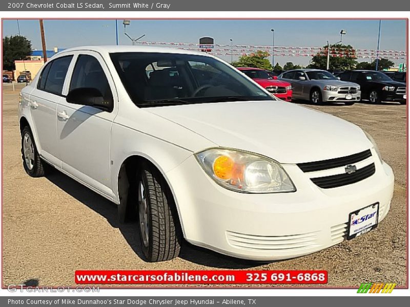 Summit White / Gray 2007 Chevrolet Cobalt LS Sedan
