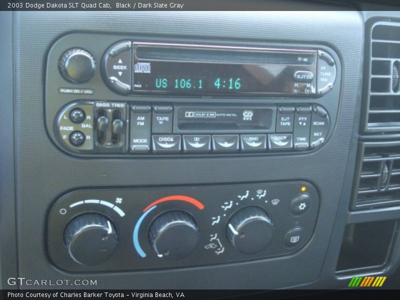 Black / Dark Slate Gray 2003 Dodge Dakota SLT Quad Cab