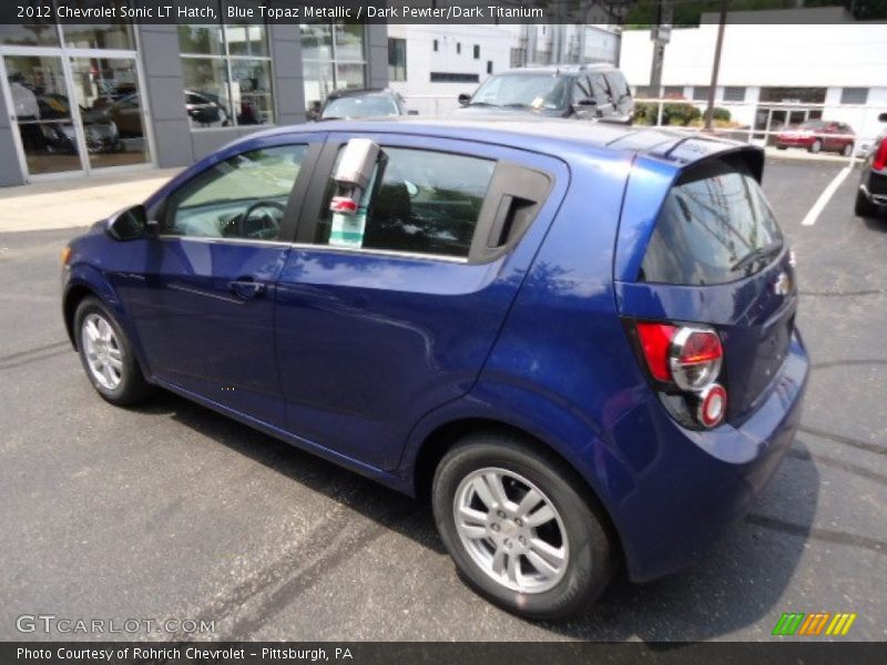 Blue Topaz Metallic / Dark Pewter/Dark Titanium 2012 Chevrolet Sonic LT Hatch