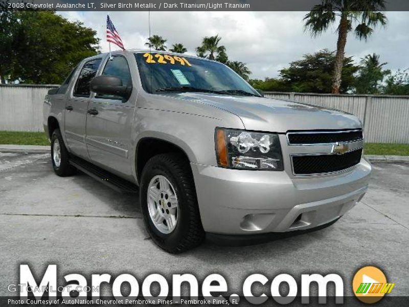 Silver Birch Metallic / Dark Titanium/Light Titanium 2008 Chevrolet Avalanche LT