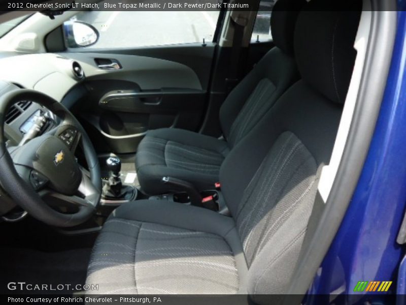 Blue Topaz Metallic / Dark Pewter/Dark Titanium 2012 Chevrolet Sonic LT Hatch