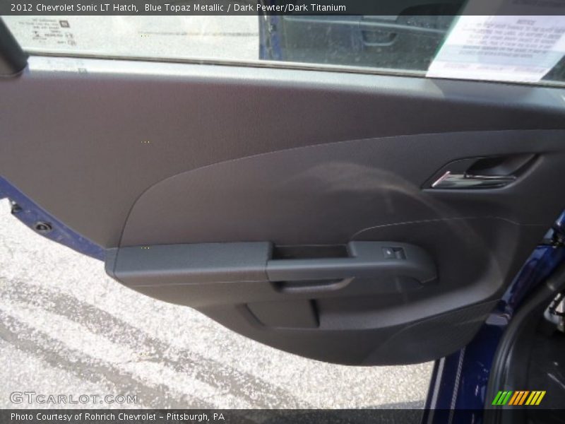 Blue Topaz Metallic / Dark Pewter/Dark Titanium 2012 Chevrolet Sonic LT Hatch