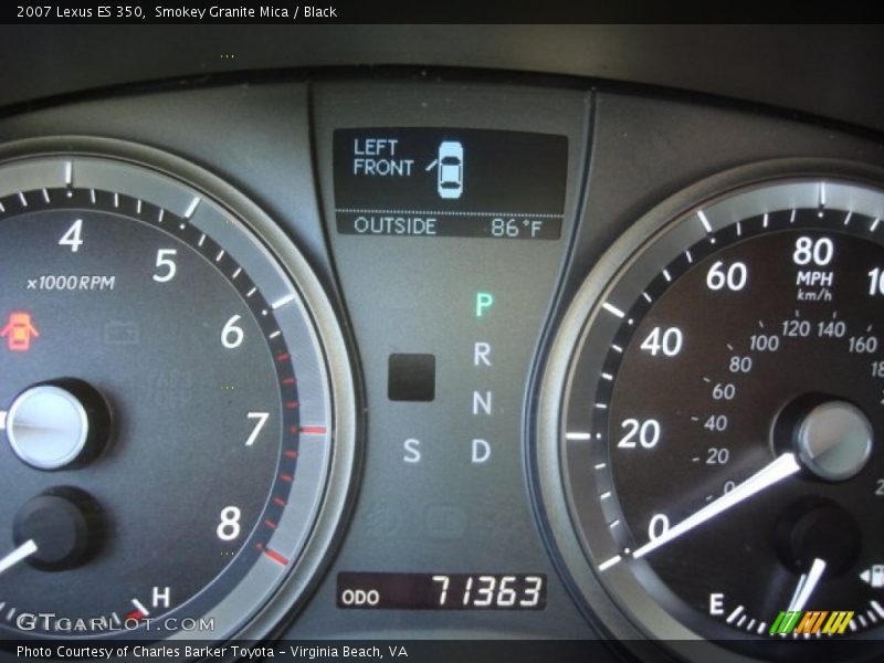 Smokey Granite Mica / Black 2007 Lexus ES 350