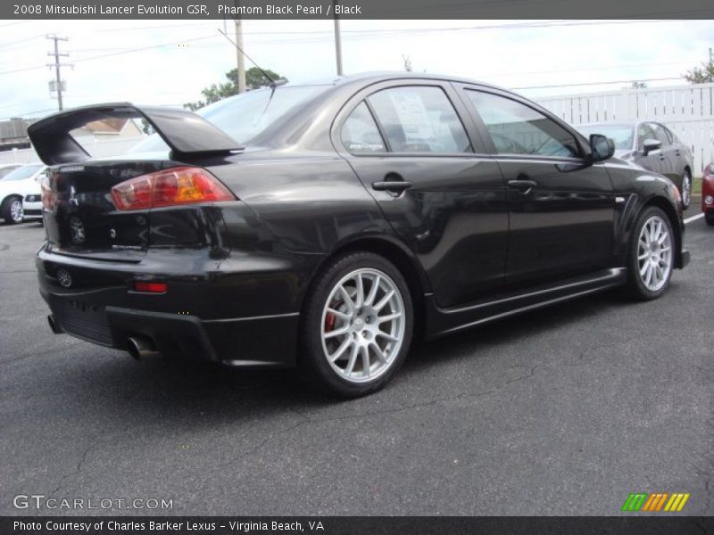 Phantom Black Pearl / Black 2008 Mitsubishi Lancer Evolution GSR