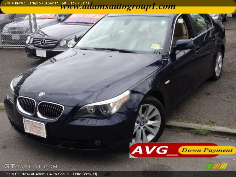 Jet Black / Beige 2004 BMW 5 Series 545i Sedan