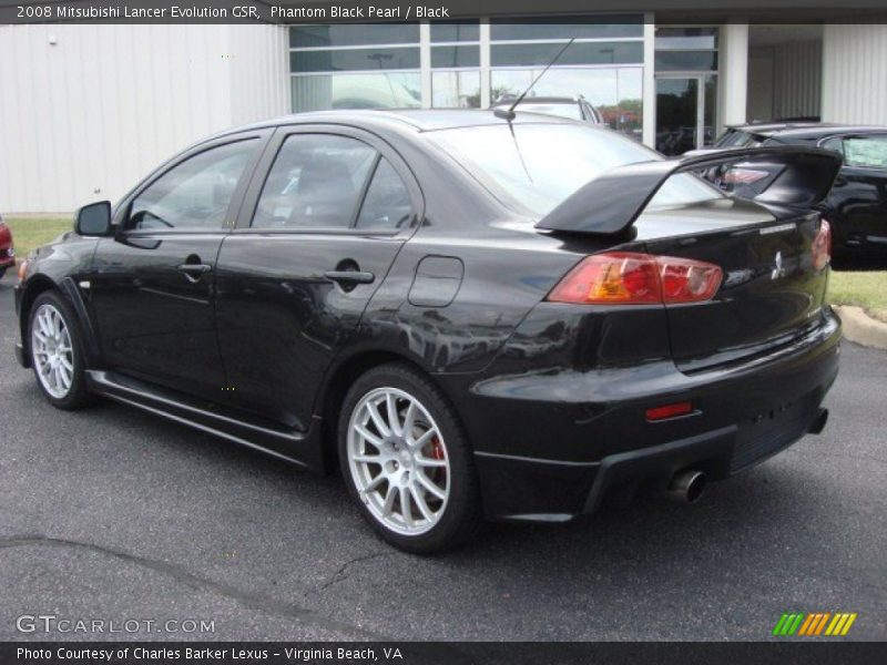 Phantom Black Pearl / Black 2008 Mitsubishi Lancer Evolution GSR