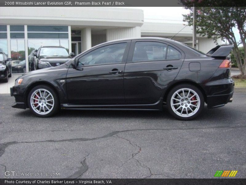 Phantom Black Pearl / Black 2008 Mitsubishi Lancer Evolution GSR