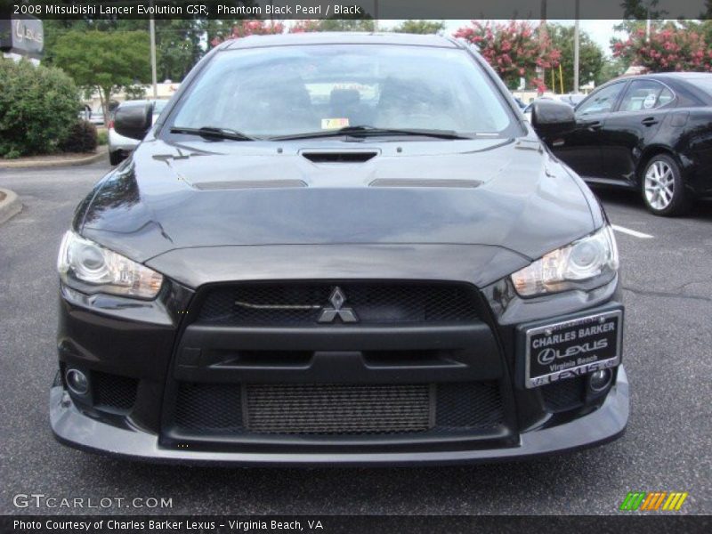 Phantom Black Pearl / Black 2008 Mitsubishi Lancer Evolution GSR