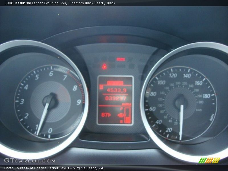 Phantom Black Pearl / Black 2008 Mitsubishi Lancer Evolution GSR