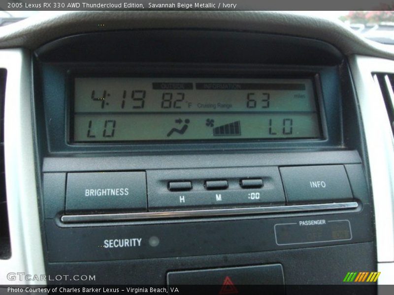 Savannah Beige Metallic / Ivory 2005 Lexus RX 330 AWD Thundercloud Edition
