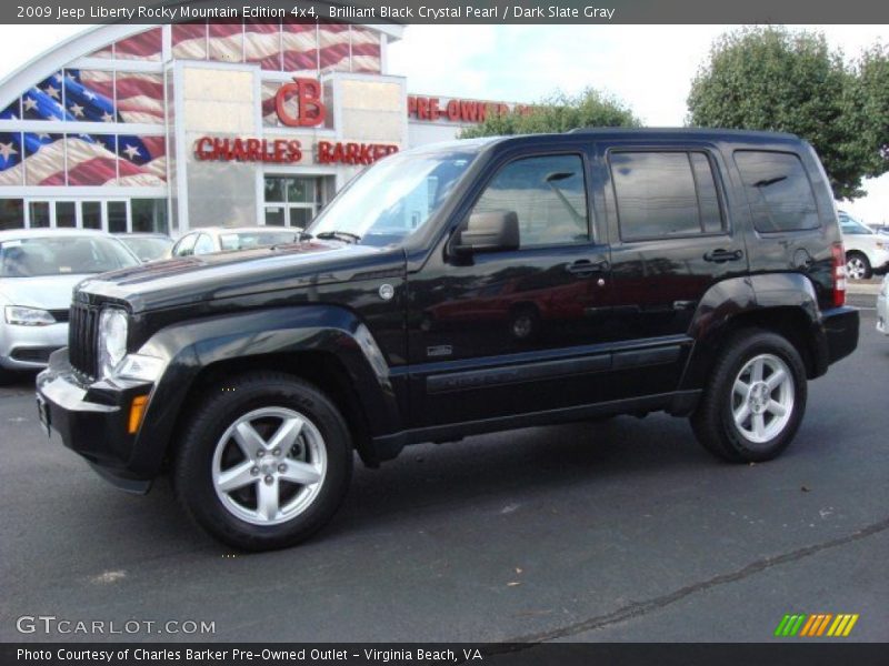 Brilliant Black Crystal Pearl / Dark Slate Gray 2009 Jeep Liberty Rocky Mountain Edition 4x4