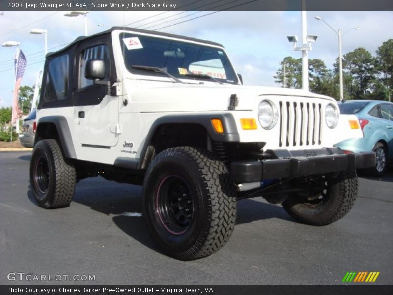 Stone White / Dark Slate Gray 2003 Jeep Wrangler SE 4x4