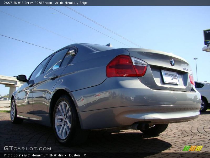 Arctic Metallic / Beige 2007 BMW 3 Series 328i Sedan