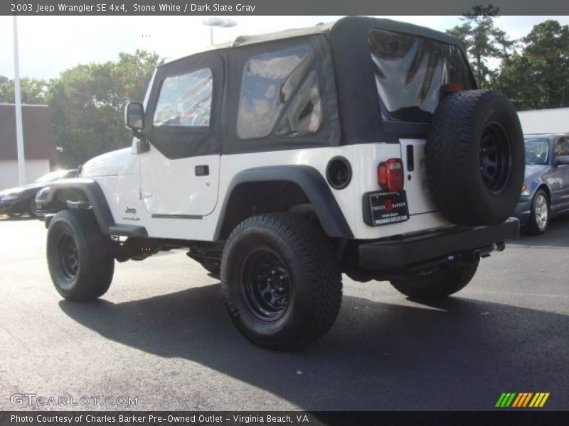 Stone White / Dark Slate Gray 2003 Jeep Wrangler SE 4x4
