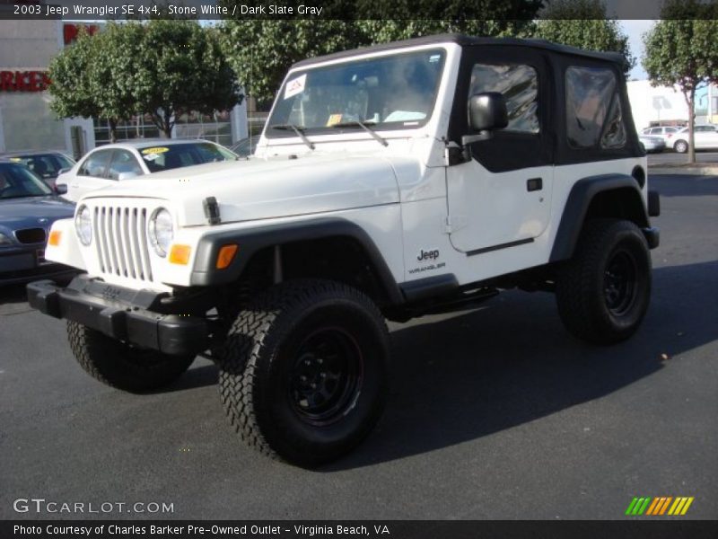 Stone White / Dark Slate Gray 2003 Jeep Wrangler SE 4x4