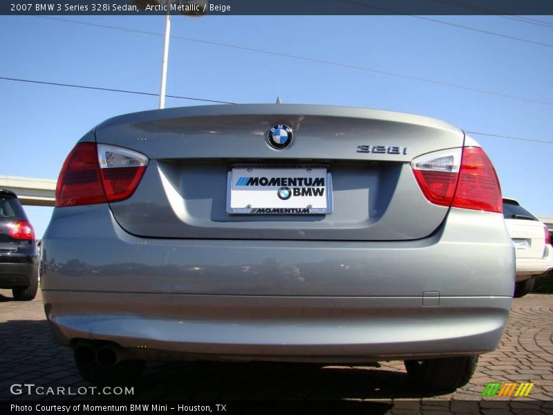 Arctic Metallic / Beige 2007 BMW 3 Series 328i Sedan