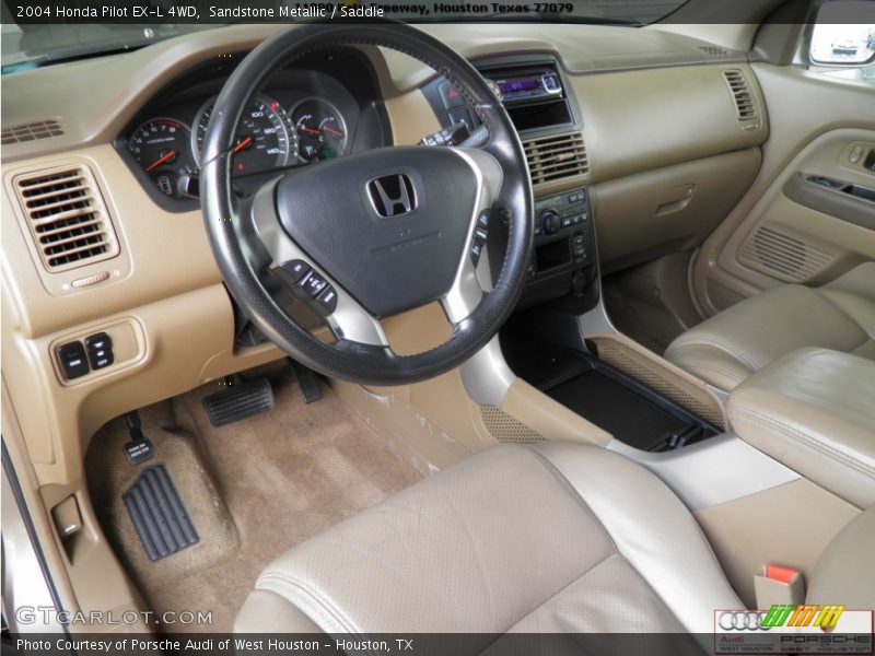 Sandstone Metallic / Saddle 2004 Honda Pilot EX-L 4WD