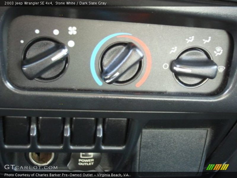 Stone White / Dark Slate Gray 2003 Jeep Wrangler SE 4x4