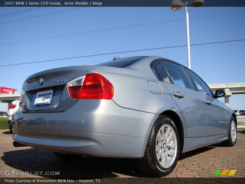 Arctic Metallic / Beige 2007 BMW 3 Series 328i Sedan