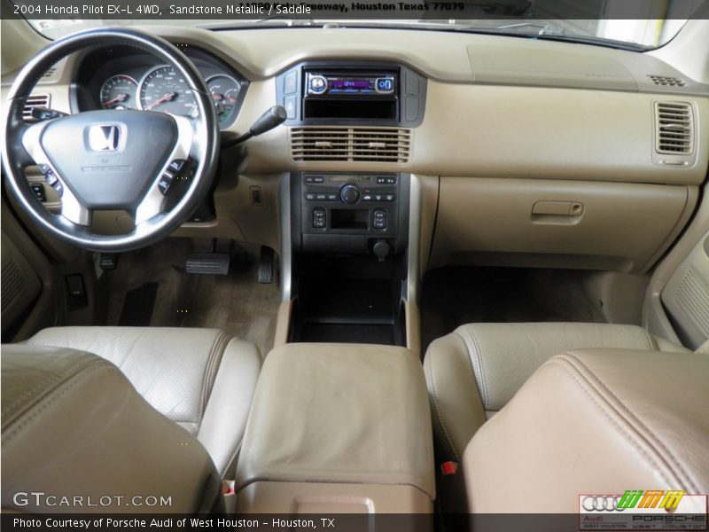 Sandstone Metallic / Saddle 2004 Honda Pilot EX-L 4WD