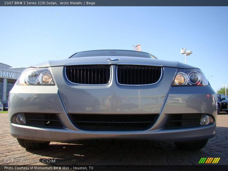 Arctic Metallic / Beige 2007 BMW 3 Series 328i Sedan