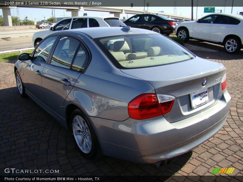 Arctic Metallic / Beige 2007 BMW 3 Series 328i Sedan