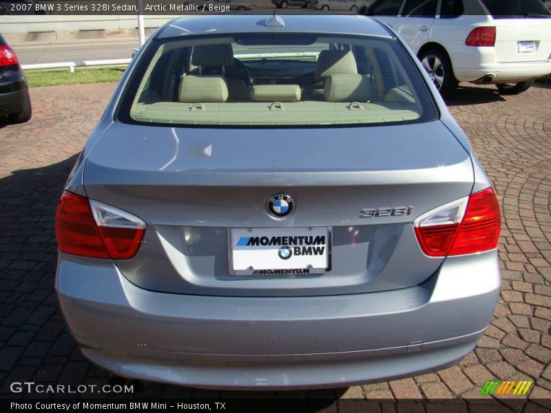 Arctic Metallic / Beige 2007 BMW 3 Series 328i Sedan