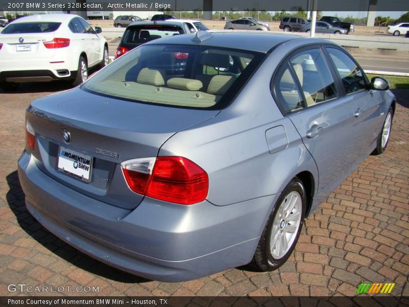 Arctic Metallic / Beige 2007 BMW 3 Series 328i Sedan