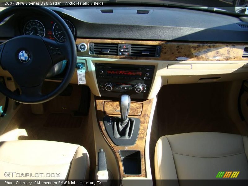Arctic Metallic / Beige 2007 BMW 3 Series 328i Sedan