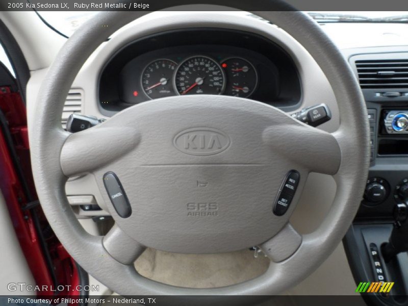 Ruby Red Metallic / Beige 2005 Kia Sedona LX
