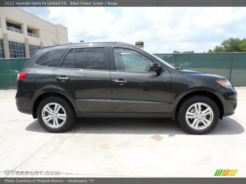 Black Forest Green / Beige 2012 Hyundai Santa Fe Limited V6