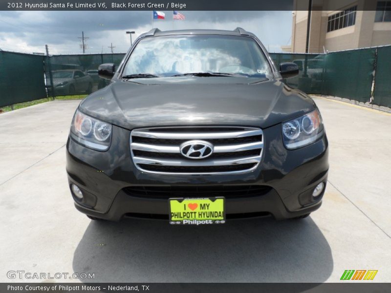 Black Forest Green / Beige 2012 Hyundai Santa Fe Limited V6