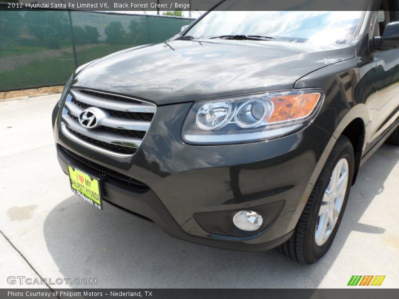 Black Forest Green / Beige 2012 Hyundai Santa Fe Limited V6