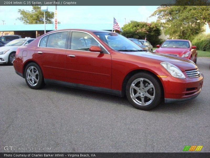 Laser Red / Graphite 2004 Infiniti G 35 Sedan