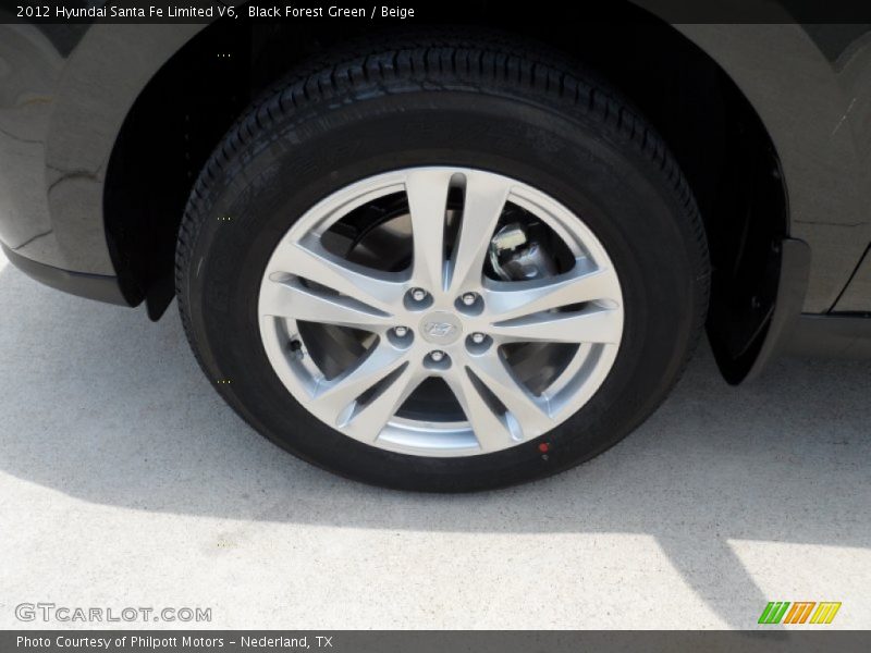 Black Forest Green / Beige 2012 Hyundai Santa Fe Limited V6
