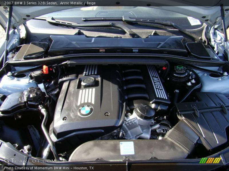 Arctic Metallic / Beige 2007 BMW 3 Series 328i Sedan
