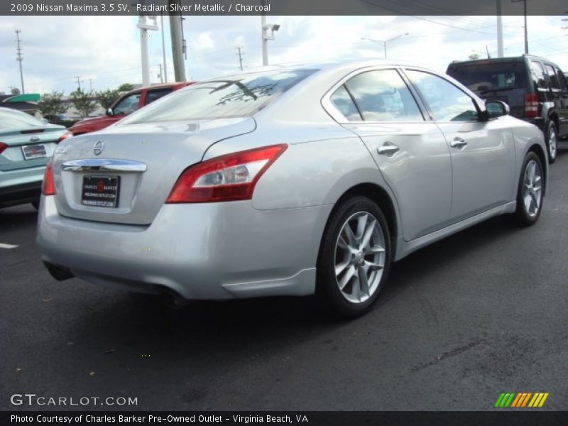 Radiant Silver Metallic / Charcoal 2009 Nissan Maxima 3.5 SV