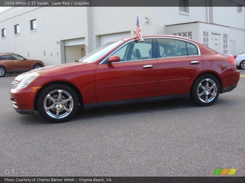 Laser Red / Graphite 2004 Infiniti G 35 Sedan