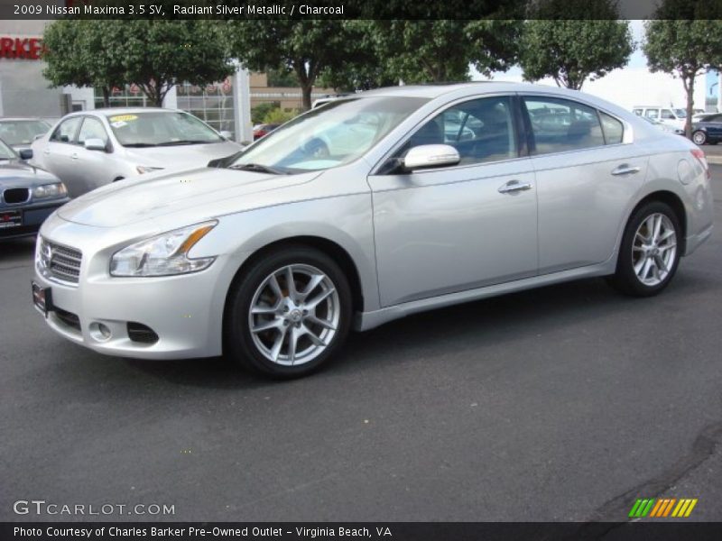 Radiant Silver Metallic / Charcoal 2009 Nissan Maxima 3.5 SV