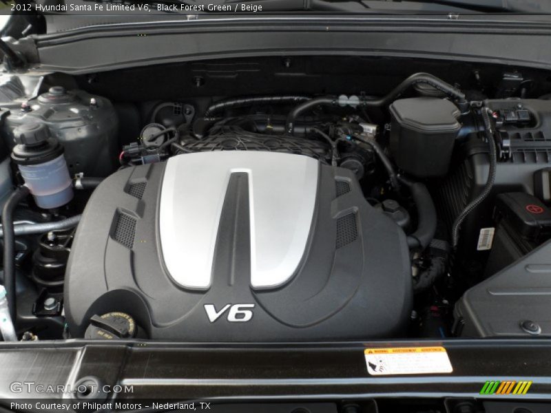 Black Forest Green / Beige 2012 Hyundai Santa Fe Limited V6
