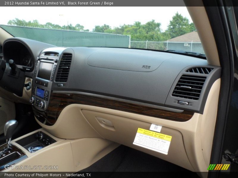 Black Forest Green / Beige 2012 Hyundai Santa Fe Limited V6