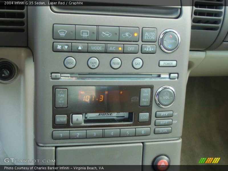 Laser Red / Graphite 2004 Infiniti G 35 Sedan